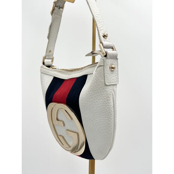 Gucci Blondie White Calfskin Leather Mini Hobo Shoulder Bag - Picture 3 of 13